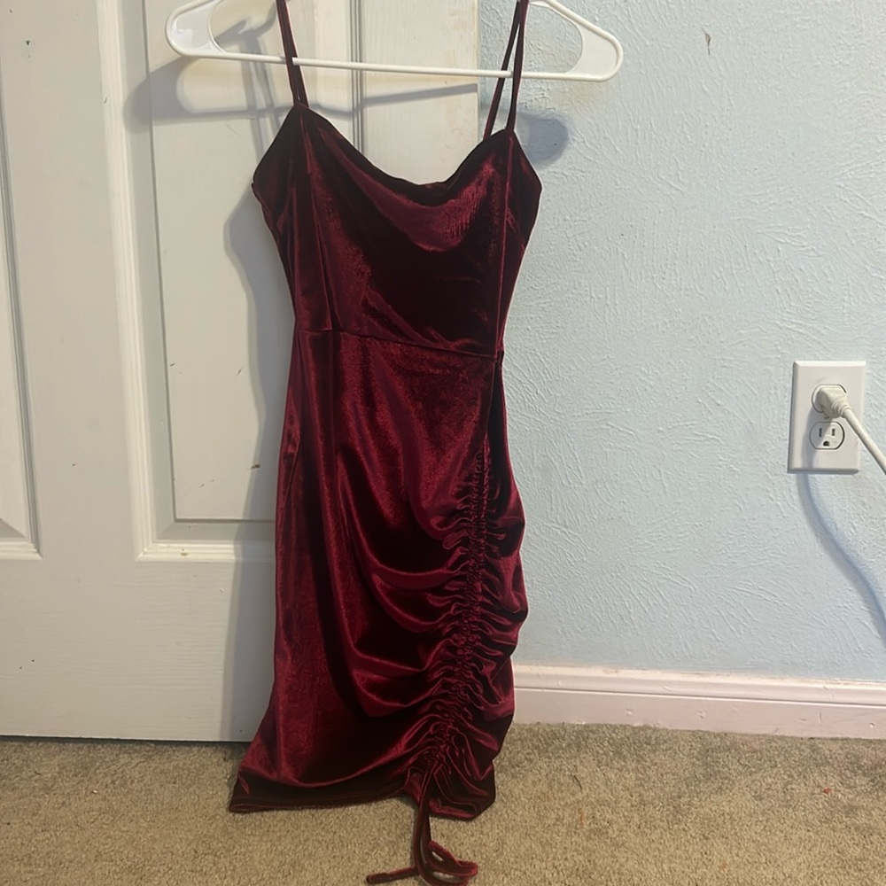 Scarlet Velvet Mini Dress